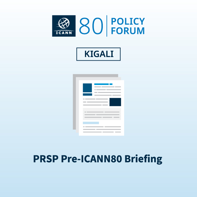 PRSP Pre-ICANN80 Briefing